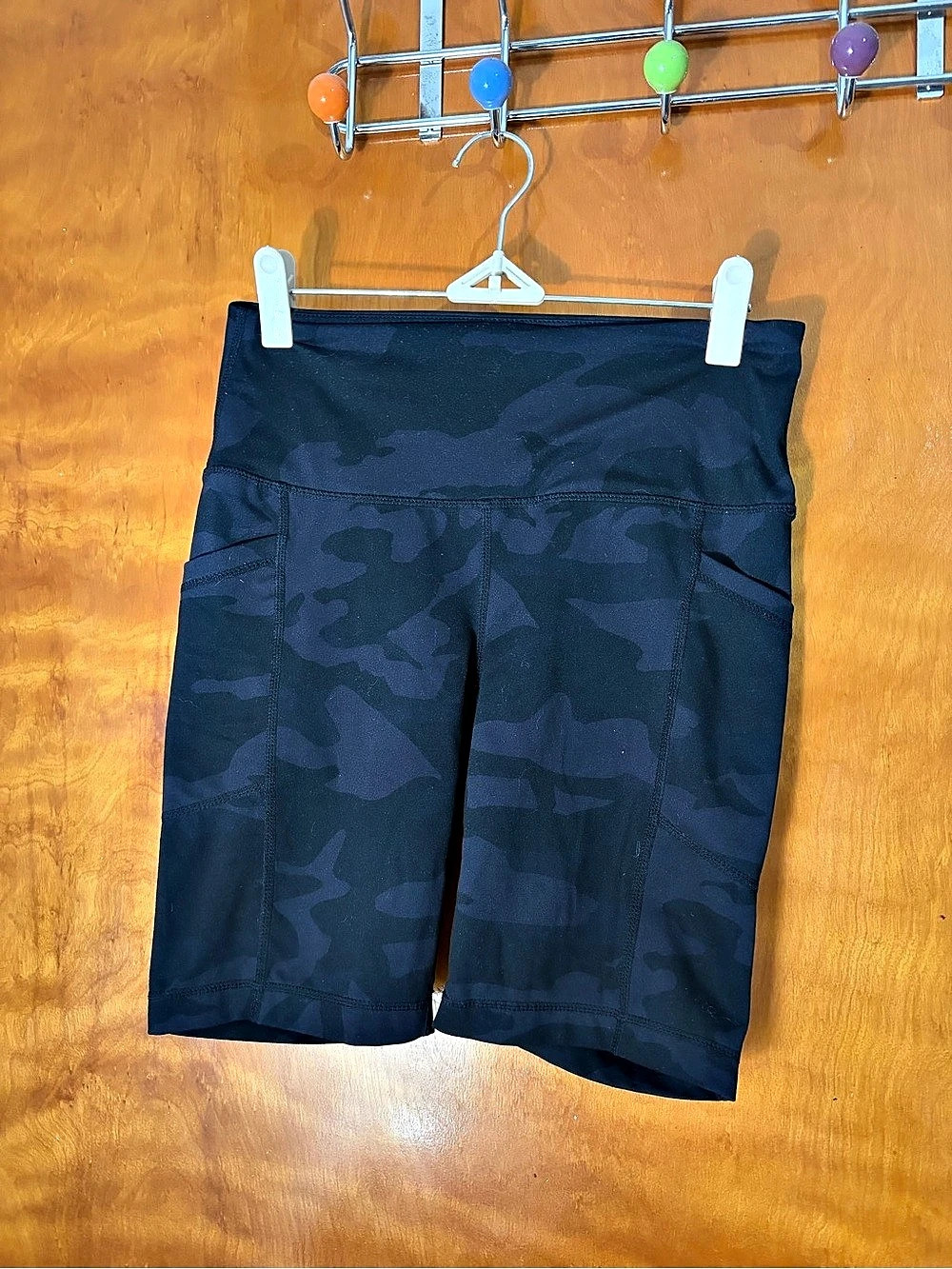 lululemon Fast and Free Short Camo Athletic Shorts in Black Like New